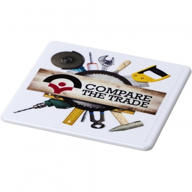 Logotrade Firmengeschenke das Foto: Renzo quadratischer Kunststoffuntersetzer