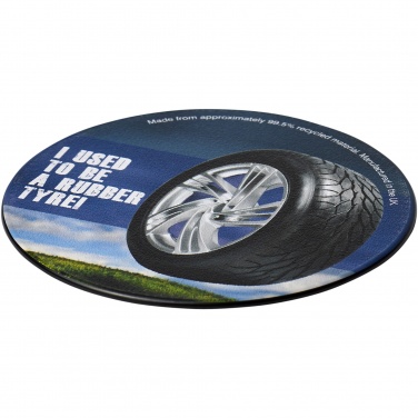 Logotrade Logogeschenke das Foto: Brite-Mat® runder Untersetzer mit Reifenmaterial