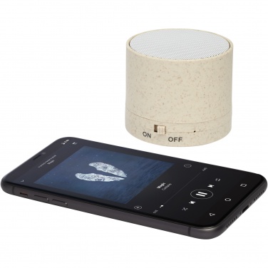 Logotrade Logogeschenke das Foto: Kikai Bluetooth®-Lautsprecher aus Weizenstroh