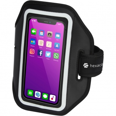 Logotrade Logogeschenke das Foto: Haile reflektierendes Smartphone Armband mit transparenter Abdeckung