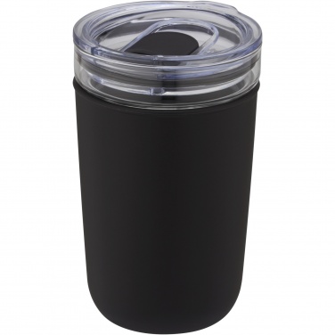 Logotrade Geschäftsgeschenke das Foto: Bello 420 ml Glasbecher mit Außenwand aus recyceltem Kunststoff