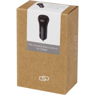 Logotrade Werbeartikel das Foto: Pilot duales 55W USB-C/USB-A Autoladegerät