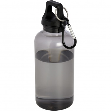 Logotrade Geschäftsgeschenke das Foto: Oregon 400 ml RCS-zertifizierte Trinkflasche aus recyceltem Kunststoff mit Karabiner 
