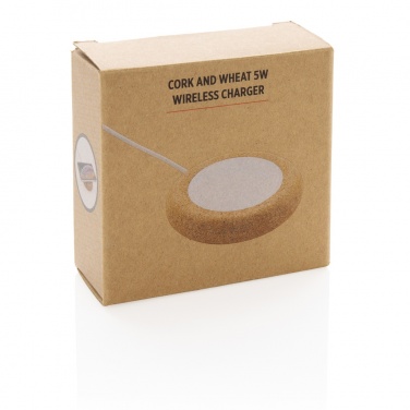 Logotrade Logogeschenke das Foto: Kork und Weizen 5W Wireless Charger