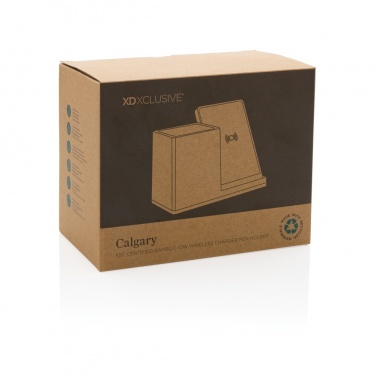 Logotrade Logogeschenke das Foto: Calgary kabelloses 10W-Ladegerät aus Bambus