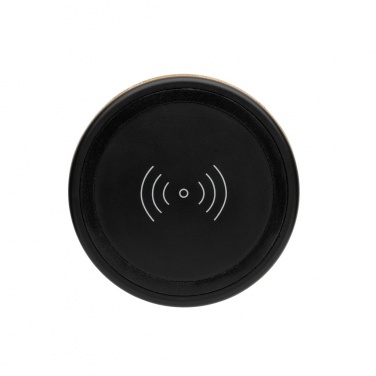 Logotrade Logogeschenke das Foto: Bambus Wireless Charger und Lautsprecher