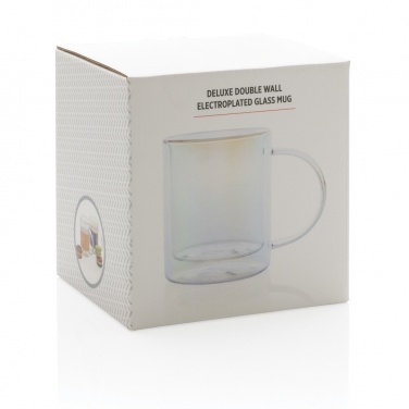 Logotrade Werbegeschenke das Foto: Doppelwandiger Deluxe-Becher aus galvanisiertem Glas