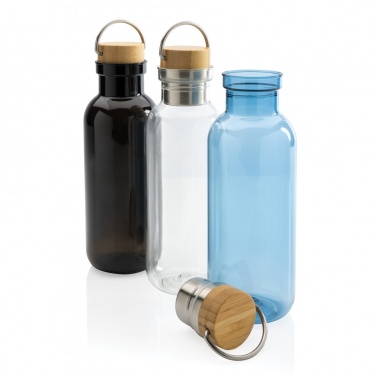 Logotrade Werbeartikel das Foto: RCS rPET Flasche with Bambusdeckel und Griff