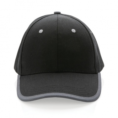 Logotrade Geschäftsgeschenke das Foto: Impact AWARE™ 280gr Brushed rCotton 6 Panel Kontrast-Cap
