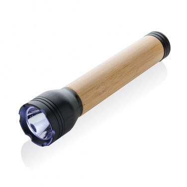 Logotrade Firmengeschenke das Foto: Lucid 5W Taschenlampe aus RCS recyceltem Kunststoff & Bambus