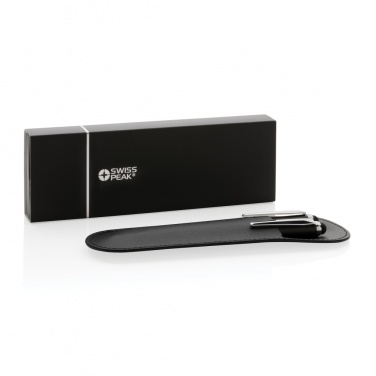 Logotrade Firmengeschenke das Foto: Swiss Peak Deluxe Stifteset in PU-Etui
