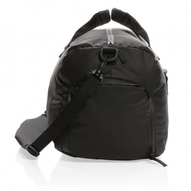 Logotrade Werbegeschenke das Foto: Fashion schwarze Wochenendtasche, PVC-frei