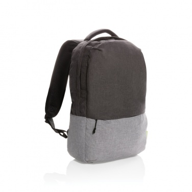 Logotrade Firmengeschenke das Foto: Duo Color RPET 15.6" RFID Laptop-Rucksack, PVC-frei