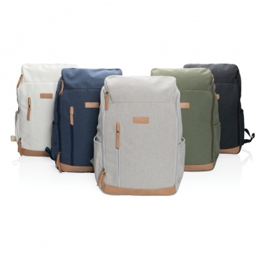 Logotrade Firmengeschenke das Foto: Impact AWARE™ 16 oz. r recyceltem canvas 15" Laptop-Rucksack