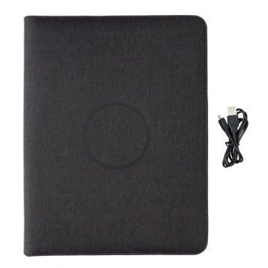 Logotrade Geschäftsgeschenke das Foto: Air 5W Wireless Charging Portfolio A4 mit 5.000mAh Powerbank