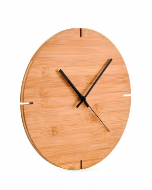 Logotrade Werbeartikel das Foto: Wanduhr Bambus