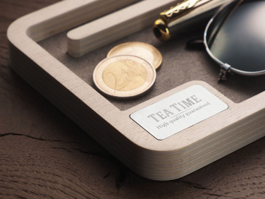 Logotrade Firmengeschenke das Foto: Schreibtisch-Organizer aus Holz 1818121