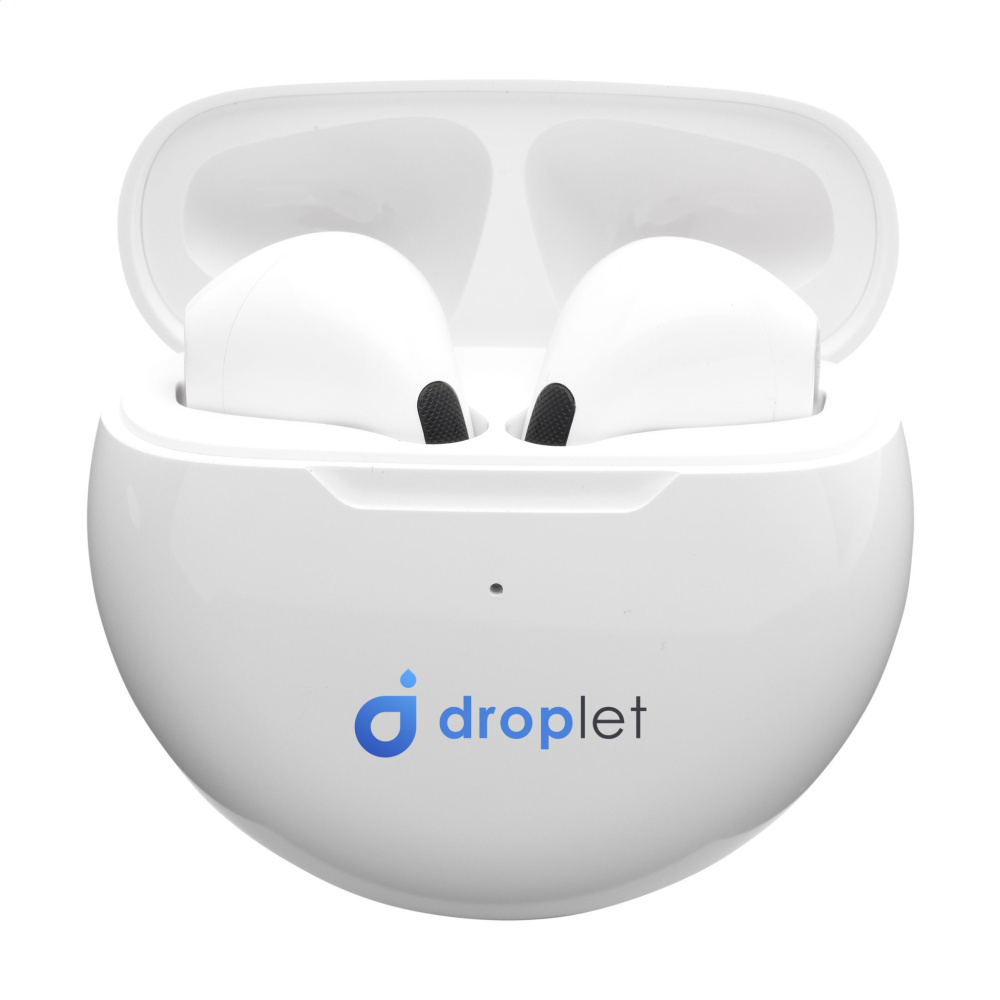 Logotrade Werbegeschenke das Foto: Kabellose Calypso RCS-Ohrhörer aus recyceltem Material