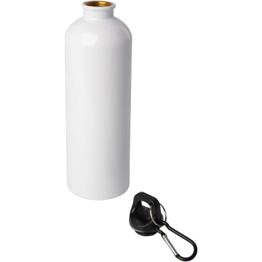 Logotrade Werbegeschenke das Foto: Oregon 750 ml RCS-zertifizierte, einwandige Trinkflasche aus Edelstahl mit Karabinerhaken