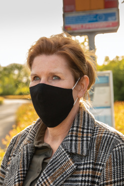 Logotrade werbemittel das Foto: Wiederverwendbare 2-lagige Baumwoll-Gesichtsmaske