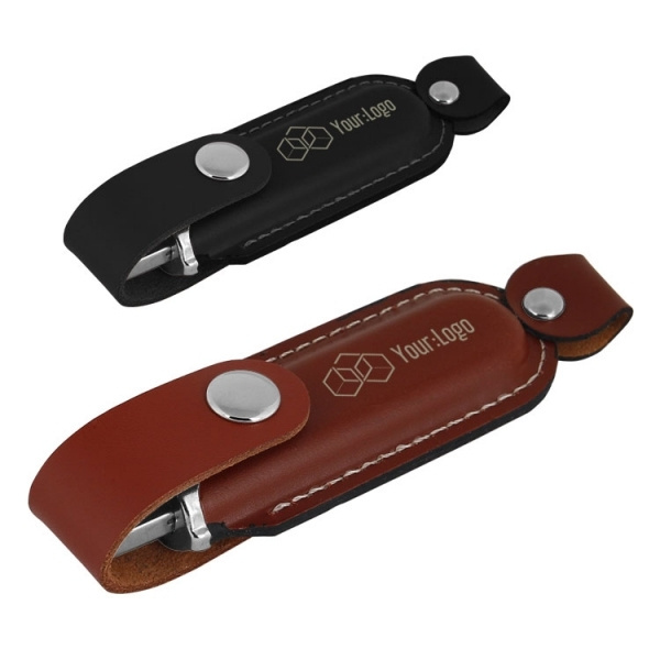 Logotrade werbemittel das Foto: USB-Stick aus Leder