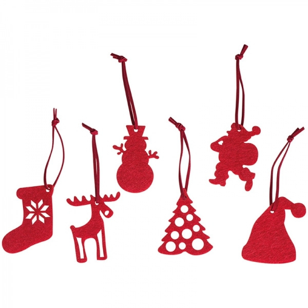 Logotrade Werbeartikel das Foto: 6-teiliger Christbaumschmuck FERGUS