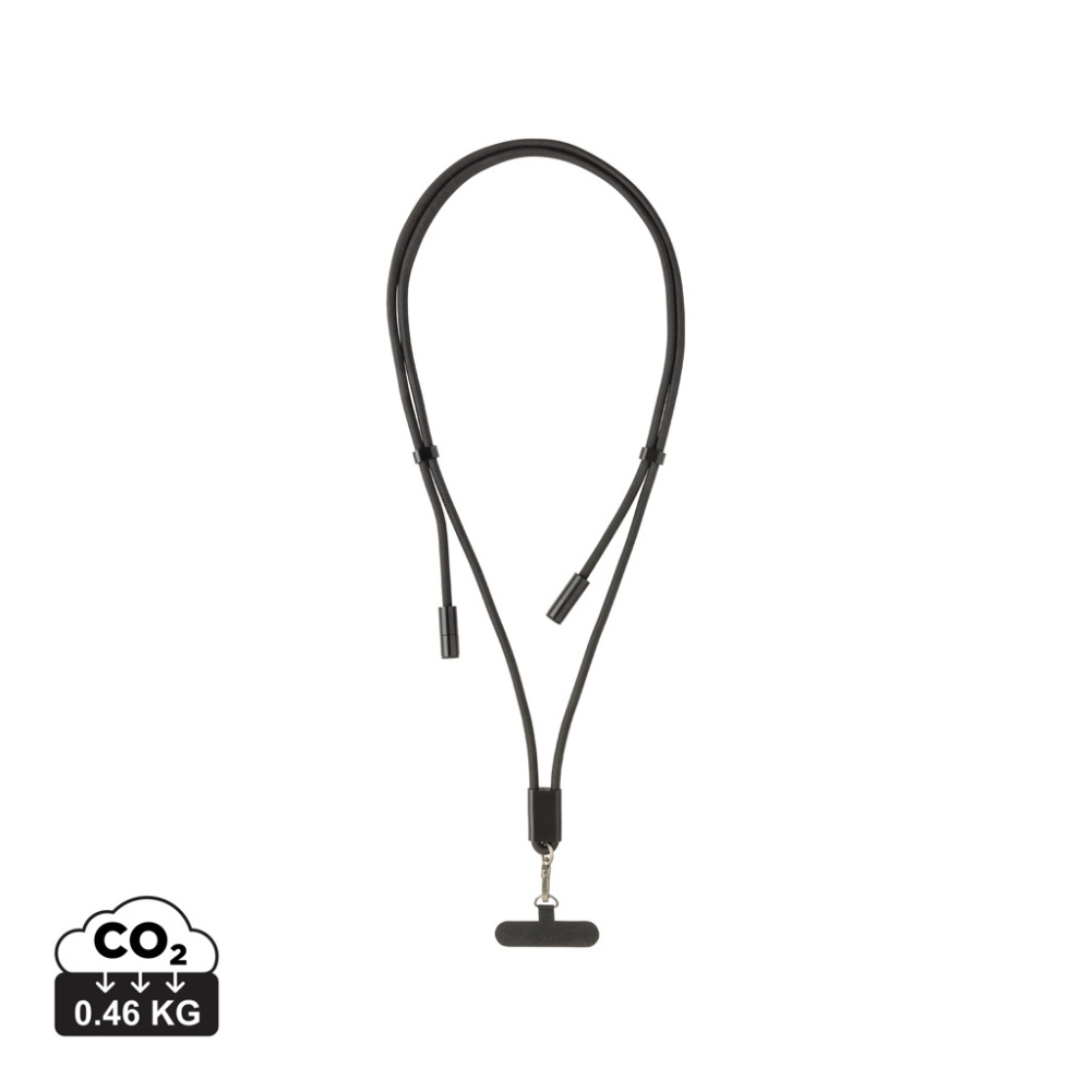 Logotrade Geschäftsgeschenke das Foto: LoopAmp verstellbares 60W Telefonkabel aus RCS rPET