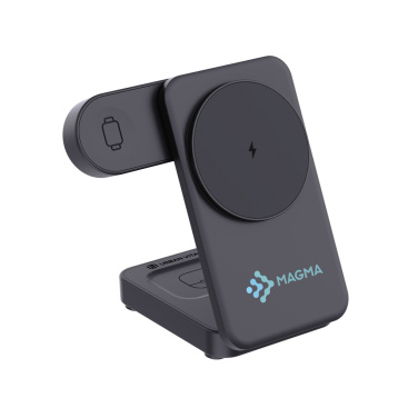 Logotrade Firmengeschenke das Foto: Urban Vitamin Arcadia 15W 3in1 Magnet-Charger aus RCS rABS
