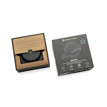 Logotrade Werbeartikel das Foto: Urban Vitamin Goleta 2-in-1 15W Magnetic Wireless Charger