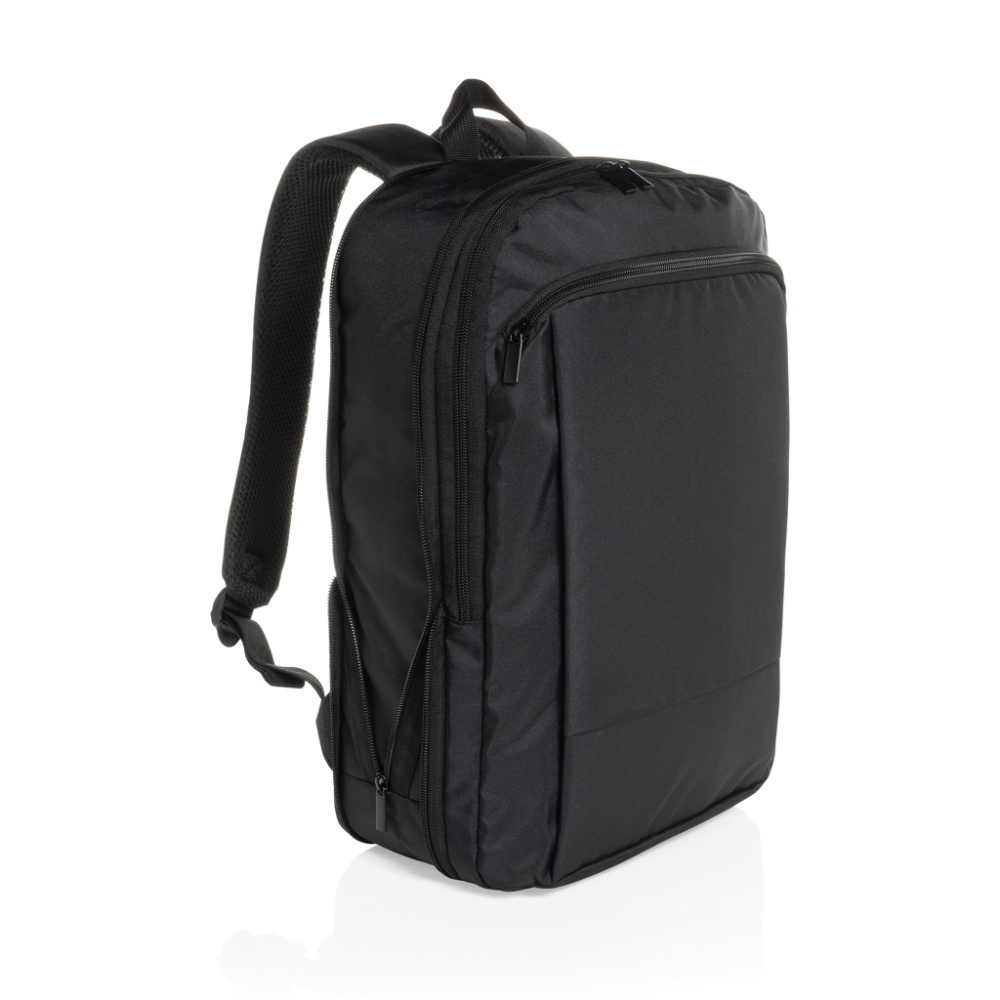 Logotrade Werbeartikel das Foto: Flexpack Aware™ Expandable Slim RPET 15,6" Laptop-Rucksack