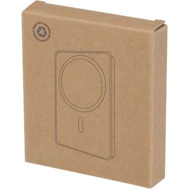 Logotrade Geschäftsgeschenke das Foto: Acrab 15 W 5.000 mAh magnetische kabellose Powerbank mit 20 W PD aus recyceltem Kunststoff