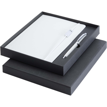 Logotrade Firmengeschenke das Foto: Legato Elegance A5 Hardcover Notizbuch mit Tintenroller Set