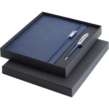 Logotrade Werbeartikel das Foto: Legato Elegance A5 Hardcover Notizbuch mit Tintenroller Set