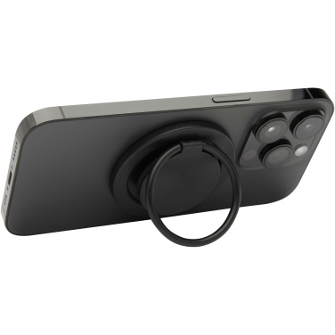 Logotrade Werbegeschenke das Foto: Albali Magnetische Smartphonehalterung  aus recyceltem Kunststoff mit Ringständer