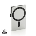 Magnetischer RFID-Kartenhalter aus Aluminium für Smartphones, Silber