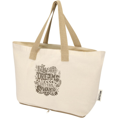 Logotrade Geschäftsgeschenke das Foto: Sierra 140 g/m² Faltbare Tragetasche aus GRS recycelter Baumwolle 7L
