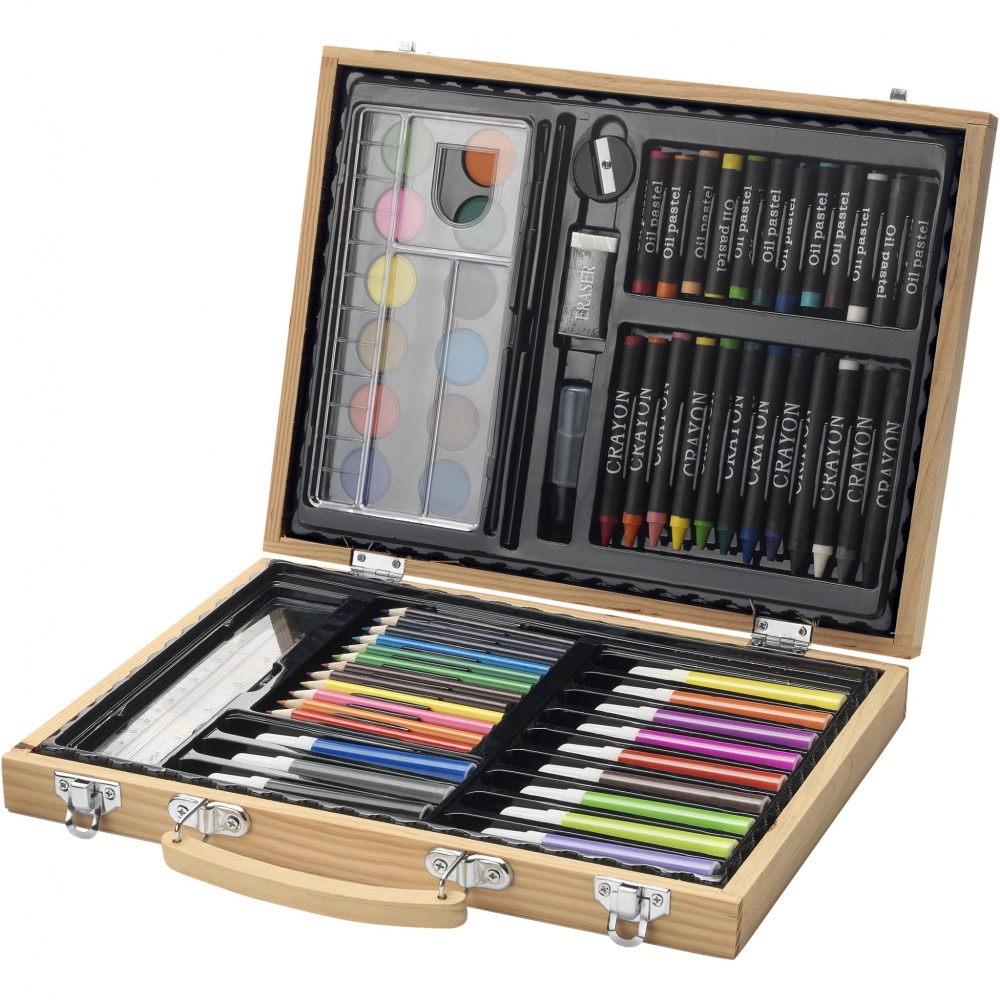 Logotrade promotional gift image of: Rainbow 67-piece colouring set