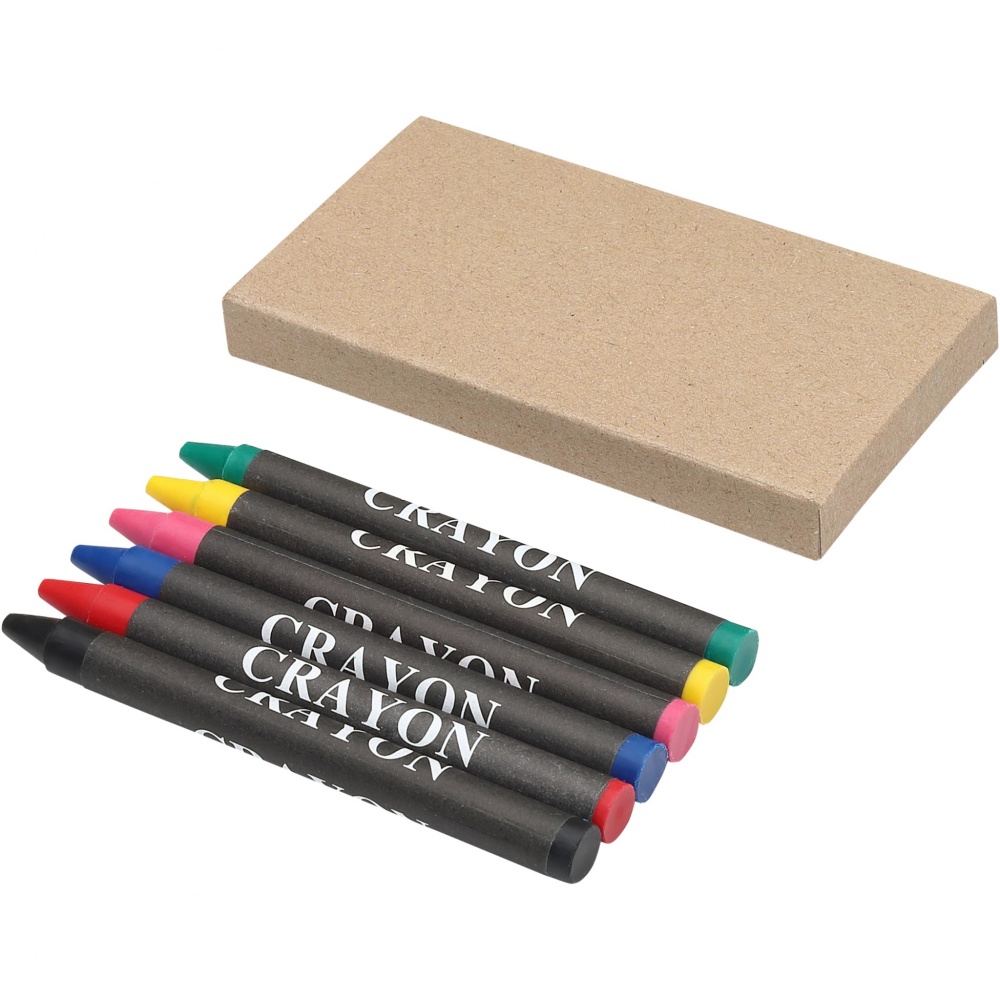 Logo trade promotional merchandise photo of: Ayo 6-piece coloured crayon set