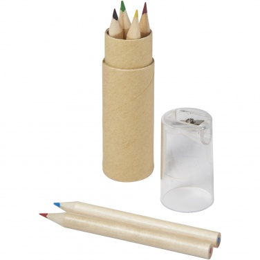 Logo trade promotional giveaways picture of: Kram 6-piece coloured pencil set
