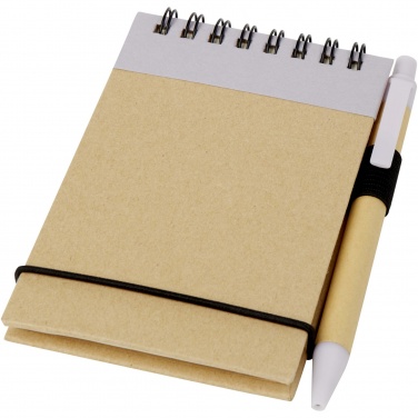Logotrade promotional merchandise picture of: Zuse A7 recycled jotter notepad with pen