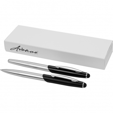 Logo trade advertising product photo of: Geneva stylus ballpoint pen and rollerball pen set