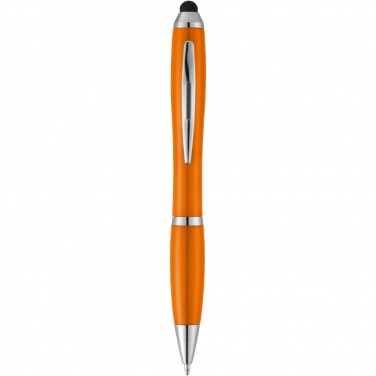 Logo trade business gift photo of: Nash stylus ballpoint pen with coloured grip