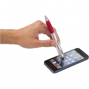 Logo trade promotional giveaways image of: Nash stylus ballpoint with coloured grip