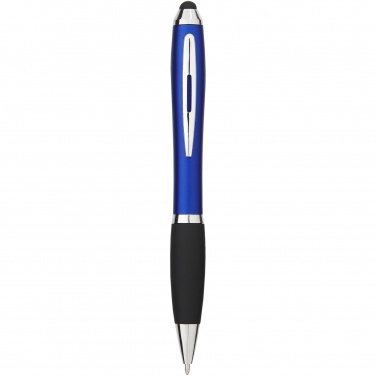Logotrade advertising product picture of: Nash coloured stylus ballpoint pen with black grip