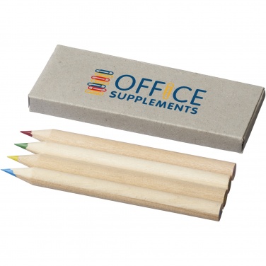 Logo trade corporate gifts picture of: Tullik 4-piece coloured pencil set