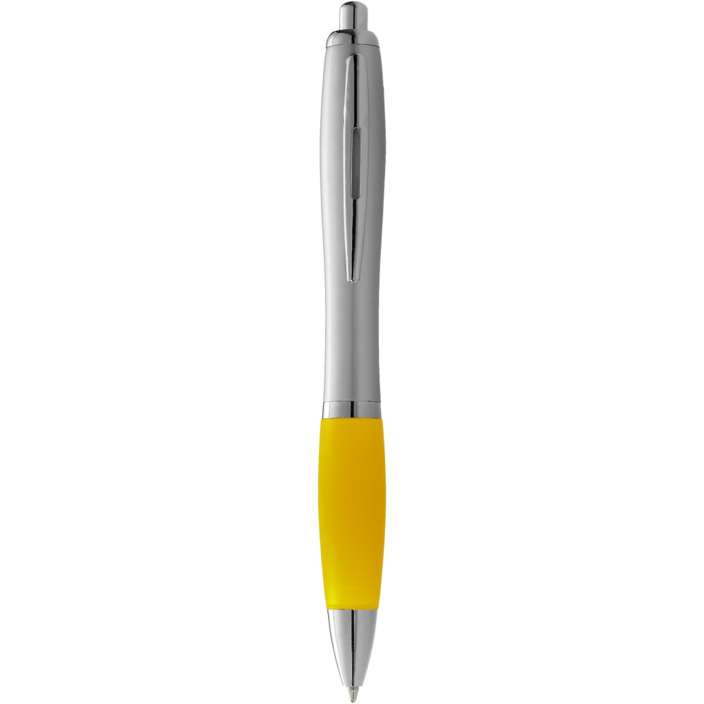 Logotrade promotional product image of: Nash ballpoint pen silver barrel and coloured grip