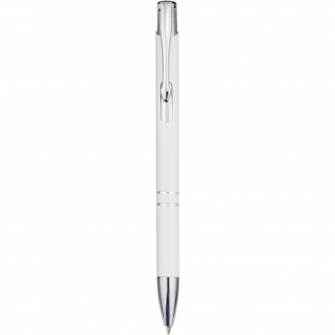 Logo trade promotional merchandise picture of: Moneta aluminium click ballpoint pen (blue ink)