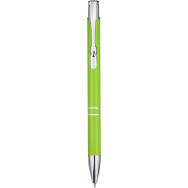 Logotrade promotional merchandise image of: Moneta aluminium click ballpoint pen (blue ink)