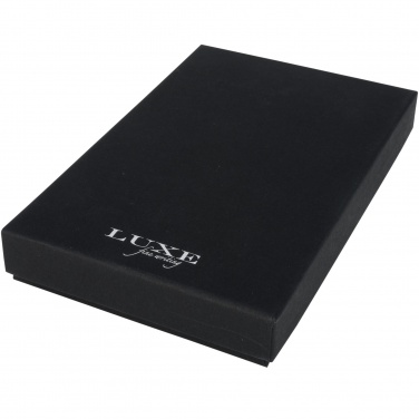 Logo trade promotional gifts image of: Carbon duo pen gift set with pouch