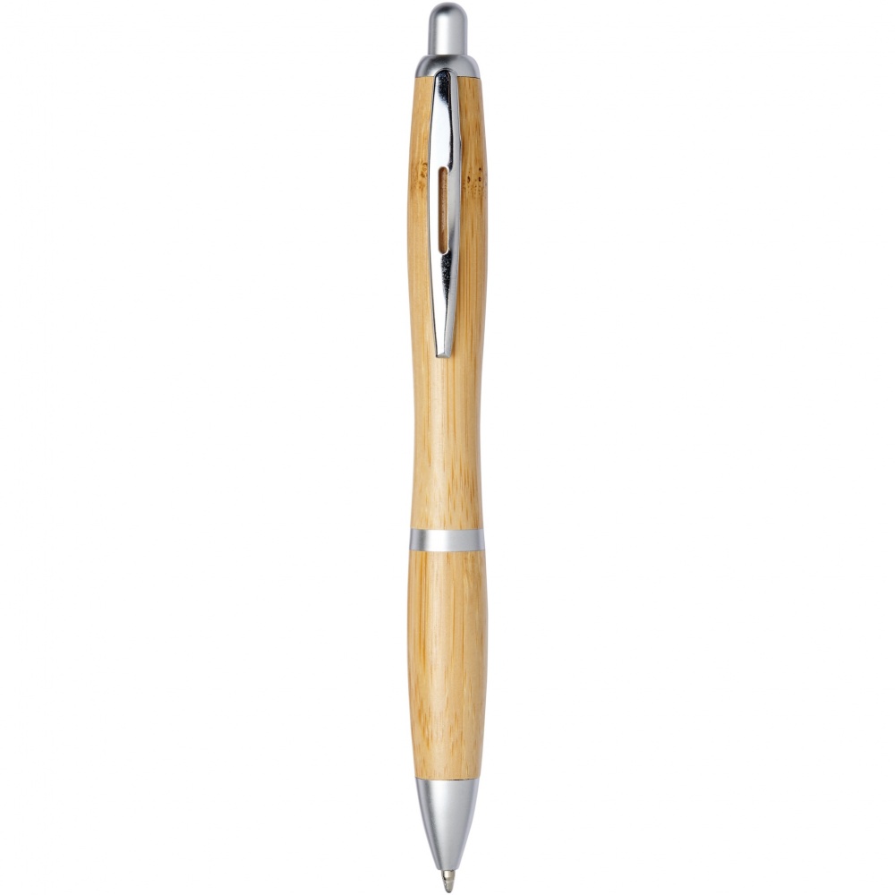 Logo trade corporate gifts image of: Nash bamboo ballpoint pen